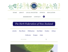 Tablet Screenshot of herbs.org.nz